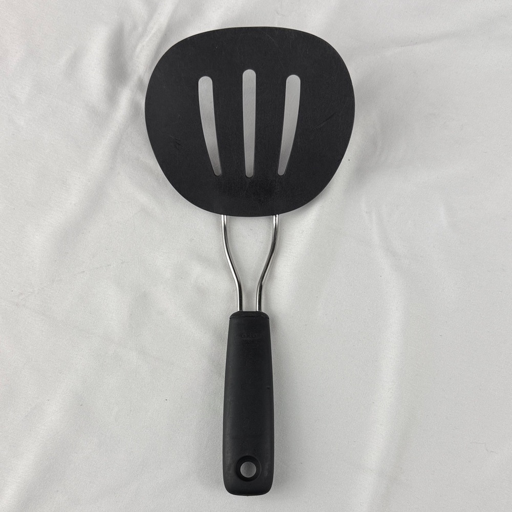 OXO Black Nylon Slotted Turner Spatula